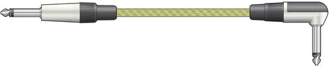 Citronic Classic Braided Right Angled Guitar Lead Grey/Gold 3.0m Citronic