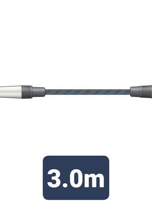 Citronic Classic Braided Right Angled Guitar Lead Black/Blue 3.0m Citronic