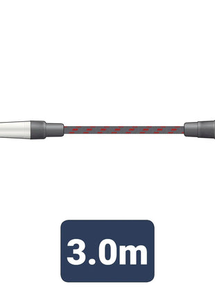 Citronic Classic Braided Right Angled Guitar Lead Black/Red 3.0m Citronic