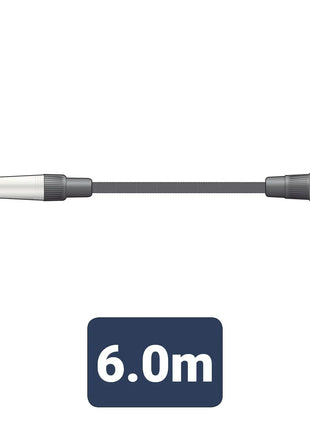 Citronic Classic Braided Right Angled Guitar Lead Black 6.0m Citronic