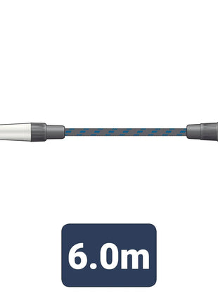 Citronic Classic Braided Right Angled Guitar Lead Black/Blue 6.0m Citronic
