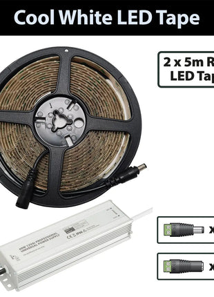 LYYT 10m Cool White 6000K 12V LED Tape Package LYYT