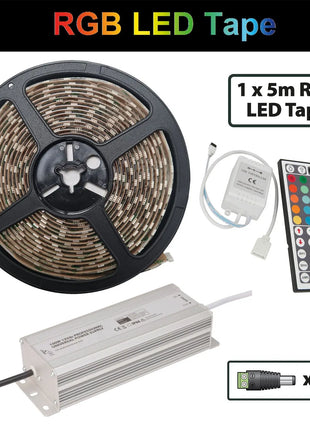 LYYT 5m RGB 12V LED Tape with 44 Button IR Controller LYYT
