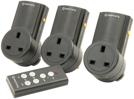 Mercury RC3 Set of 3 RF controlled socket Mercury