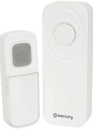 Mercury Wireless Waterproof Doorbell White Mercury