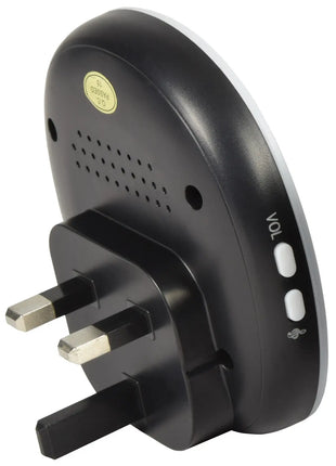 Mercury Wireless Plug-in Doorbell with LED Alert Black Mercury