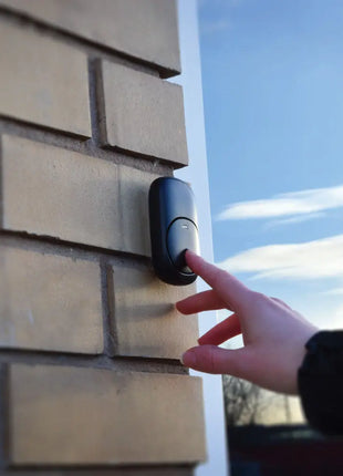 Mercury Wireless Plug-in Doorbell with LED Alert Black Mercury