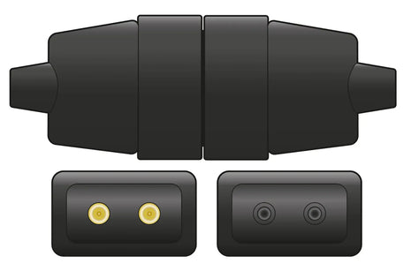 Mercury Rubber 2Pin 10A Black Mercury