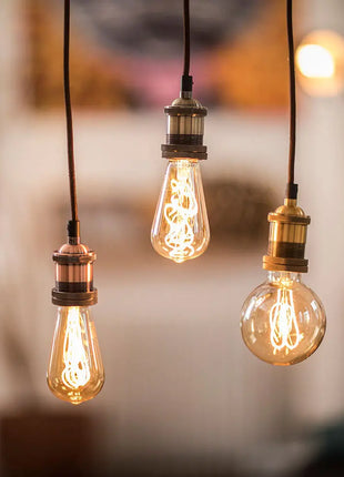 LYYT E27 Pendant Cord Set Antique Brass LYYT