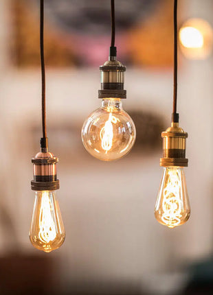 LYYT E27 Pendant Cord Set Antique Brass LYYT