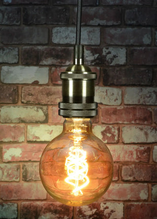 LYYT E27 Pendant Cord Set Antique Brass LYYT