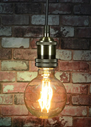 LYYT E27 Pendant Cord Set Antique Brass LYYT