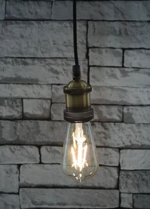 LYYT E27 Pendant Cord Set Antique Brass LYYT