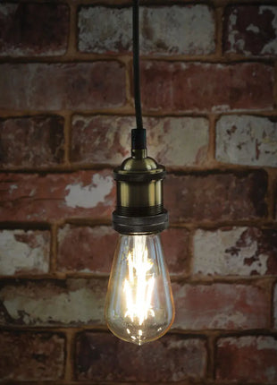 LYYT E27 Pendant Cord Set Antique Brass LYYT