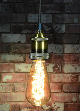 LYYT E27 Pendant Cord Set Antique Gold LYYT