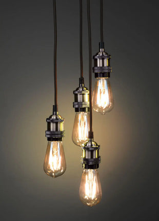 LYYT Quad E27 Pendant Cord Set Antique Brass LYYT