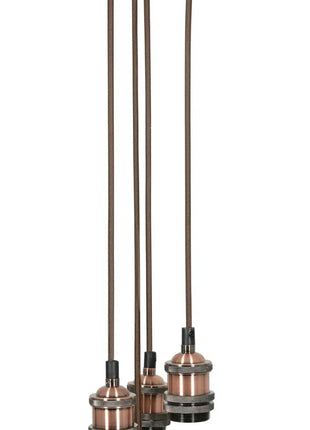 LYYT Quad E27 Pendant Cord Set Antique Copper LYYT