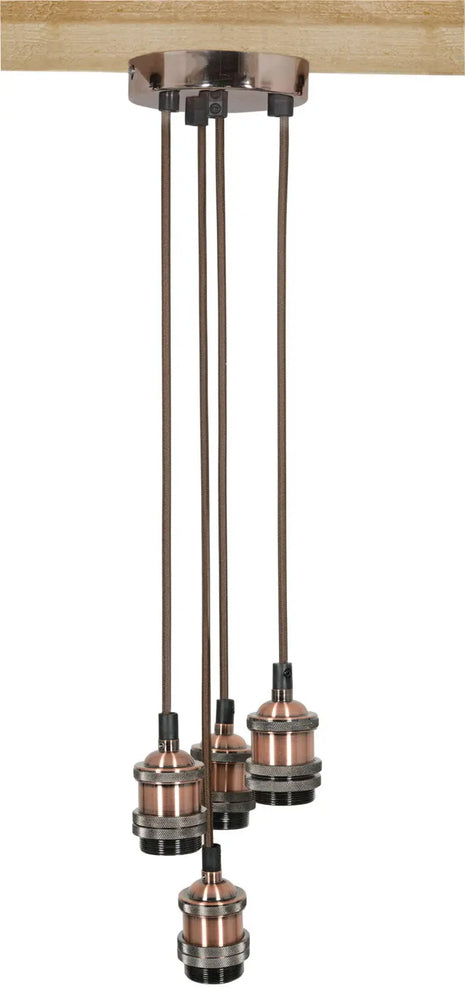LYYT Quad E27 Pendant Cord Set Antique Copper LYYT