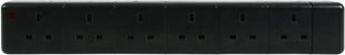 Mercury 6-gang trailing socket black Mercury