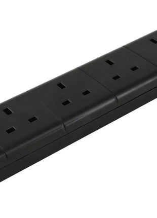 6-Gang Trailing Socket  black Mercury