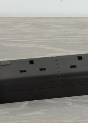 6-Gang Trailing Socket  black Mercury