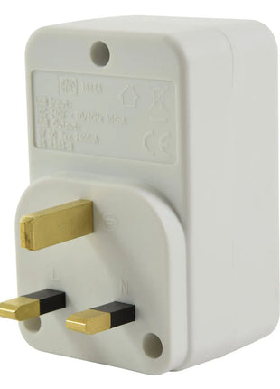 Mercury Plug through mains adaptor with dual USB ports Mercury