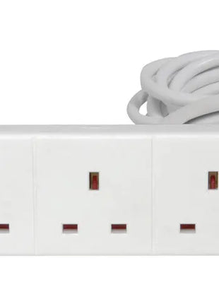 Mercury 6 gang 13A extension lead with surge protection, 2.0m Mercury