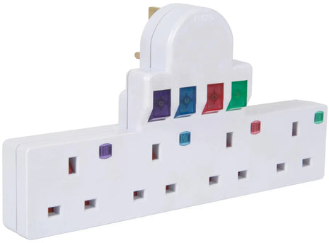 Mercury Plug-in 4 way mains adaptor Mercury