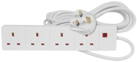 Mercury 4-Way Extension Lead, Neon Mercury