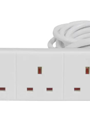 Mercury 6-way extension lead, neon, 5.0m Mercury