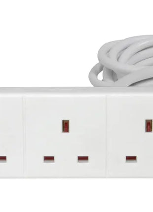 Mercury 6 gang 13A extension lead with surge protection, 5.0m Mercury
