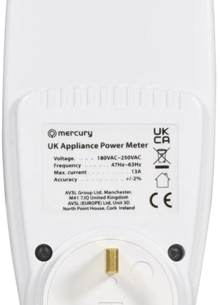 Mercury UK Appliance Power Meter Mercury