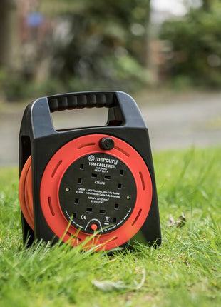 4-Gang 15m Extension Reel with Thermal Cut Out 4-Gang Extension Reel w Mercury
