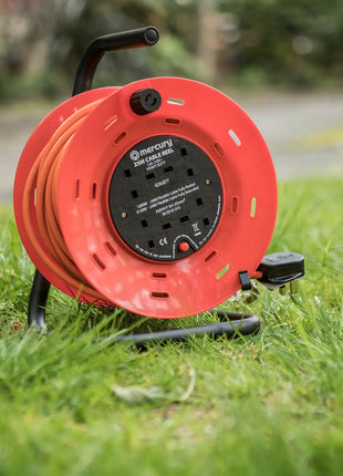 Mercury 4-Gang Extension Reel with Thermal Cut-Out 25m Mercury