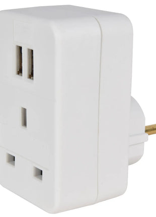 Mercury EU Travel Adaptor with Twin USB Mercury