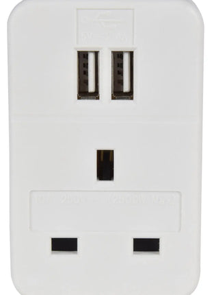 Mercury EU Travel Adaptor with Twin USB Mercury