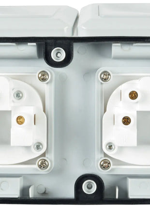 Mercury IP55 2 Gang Socket Mercury