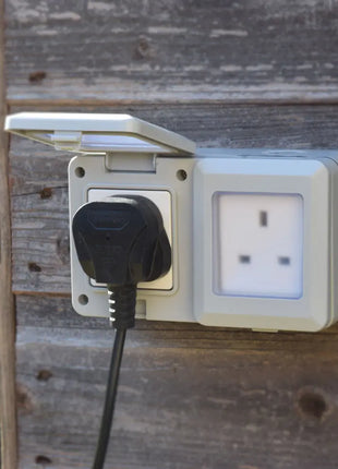 Mercury IP55 2 Gang Socket Mercury