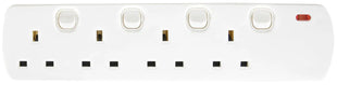 Mercury UK 4 Gang Switched Extension Lead 2.0m Mercury