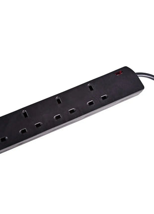 Mercury UK 4-Gang Extension Lead Black 2.0m Mercury