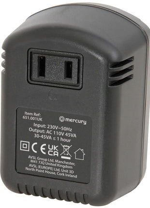 Mercury (UK version) Stepdown voltage converter 240V - 120V 45W Mercury