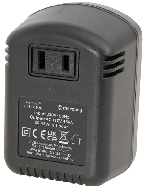 Mercury (UK version) Stepdown voltage converter 240V - 120V 45W Mercury
