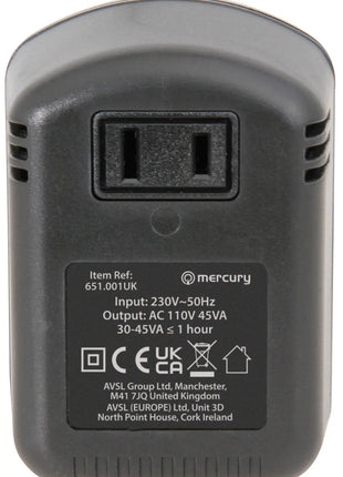Mercury (UK version) Stepdown voltage converter 240V - 120V 45W Mercury