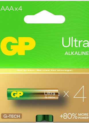 GP AAA Alkaline Battery 1.5V 4 Pack GP