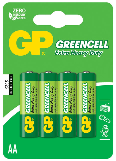 GP AA Zinc Chloride Battery 1.5V 4 Pack GP