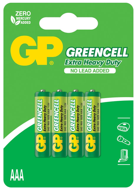 GP AAA Zinc Chloride Battery 1.5V 4 Pack GP
