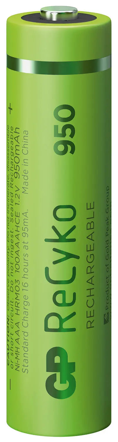 GP AAA ReCyko+ NiMH 1.2V 950mAh 4 Pack GP