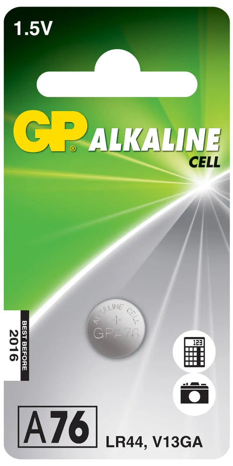 GP LR44 Alkaline Button Cell 1.5V Single GP