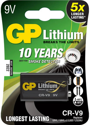 GP PP3 Lithium Battery 9V Single GP