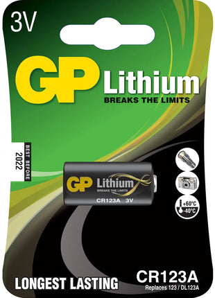 GP CR123A Lithium Photo Cell 3V Single GP